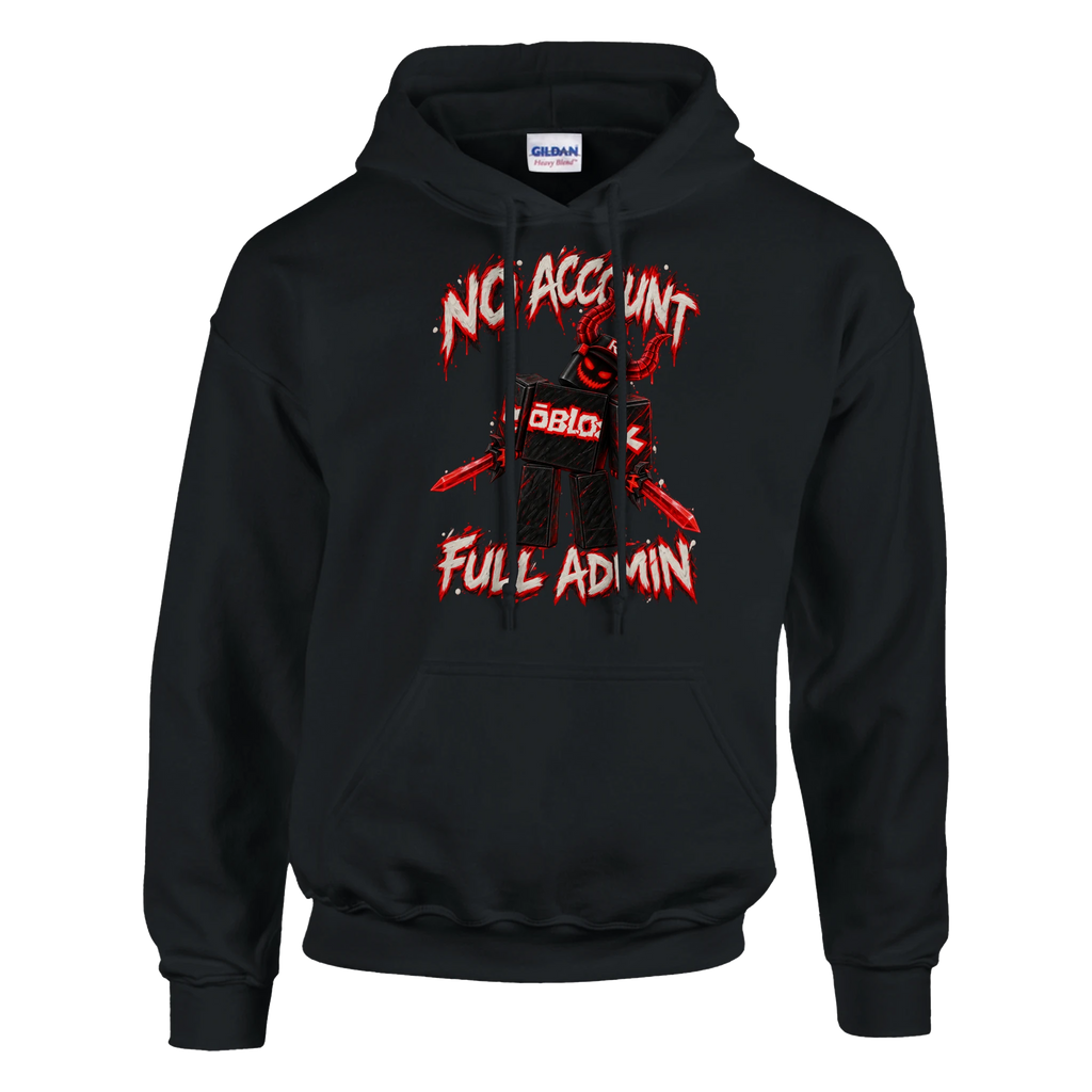 Guest 666 print on a black pullover hoodie, front view