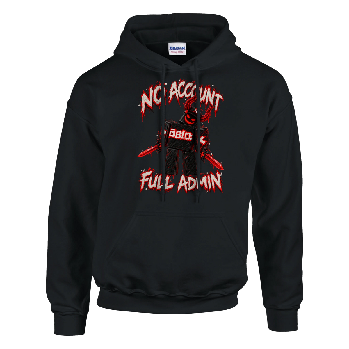 Guest 666 print on a black pullover hoodie, front view