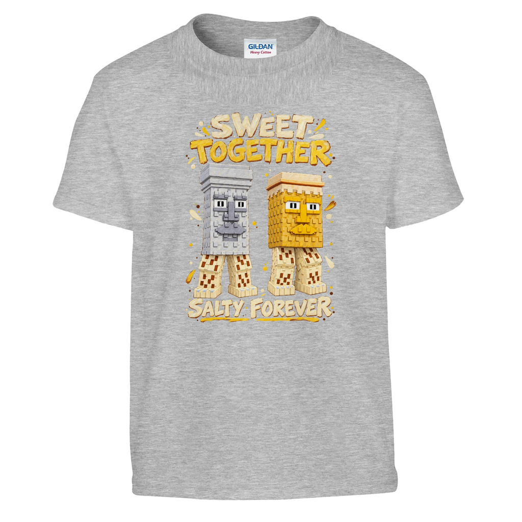 Garama and Madundung print on a sport grey kids t-shirt, front view