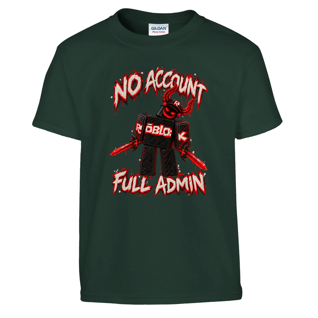Guest 666 print on a forest green kids t-shirt, front view
