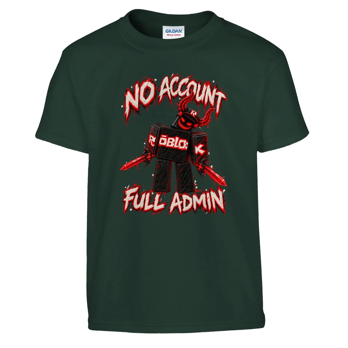 Guest 666 print on a forest green kids t-shirt, front view