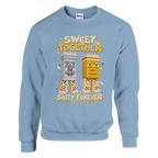 Garama and Madundung print on a light blue crewneck sweatshirt, front view