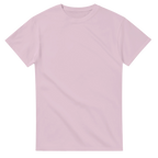 Light Pink t-shirt printed with Noobini Pizzanini and the words Pizza on, brain off, front view