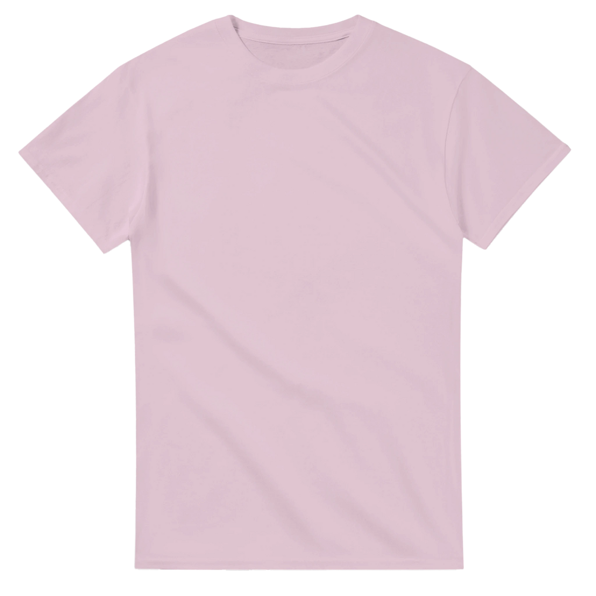 Light Pink t-shirt printed with Noobini Pizzanini and the words Pizza on, brain off, front view