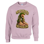 Brr Brr Patapim print on a light pink crewneck sweatshirt, front view