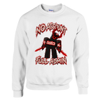 Guest 666 print on a white crewneck sweatshirt, front view