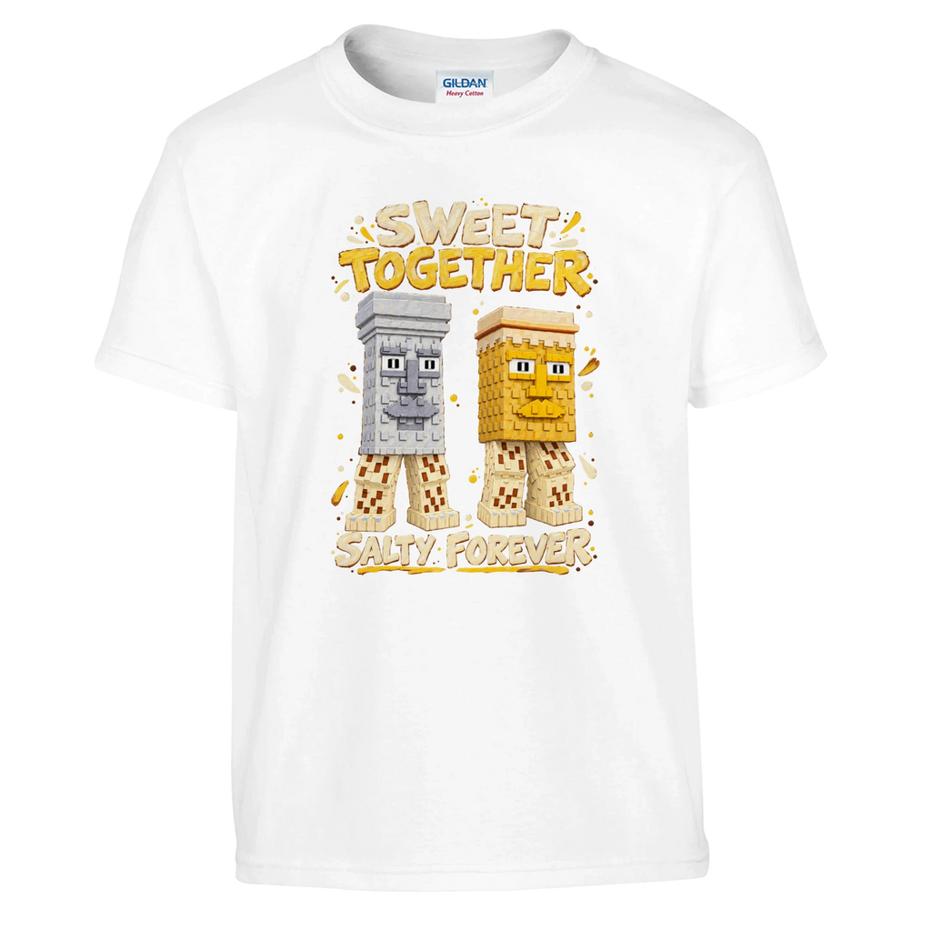 Garama and Madundung print on a white kids t-shirt, front view