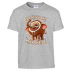Cocofanto Elefanto print on a sport grey kids t-shirt, front view