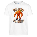 Odin Din Din Dun print on a white kids t-shirt, front view