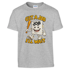 Job Job Job Sahur print on a sport grey kids t-shirt, front view