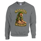 Brr Brr Patapim print on a sport grey crewneck sweatshirt, front view