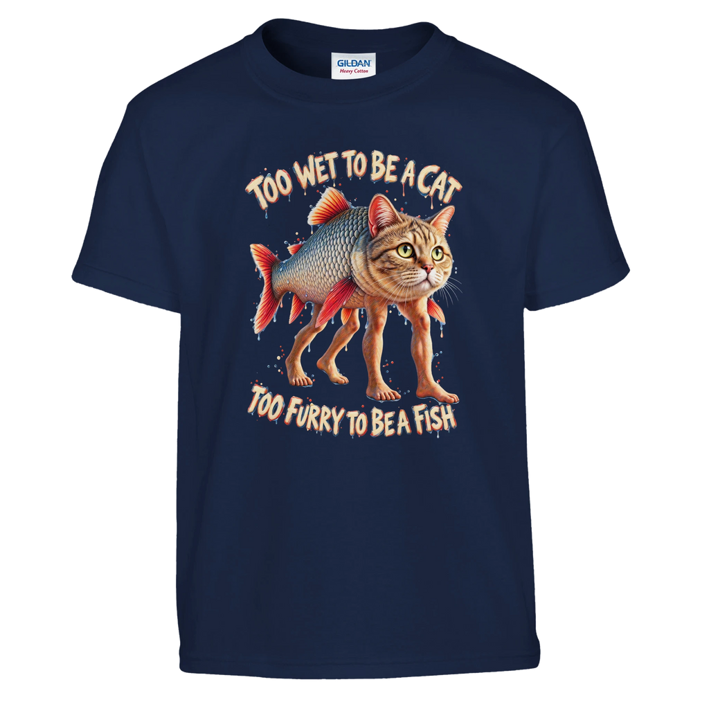 Trulimero Trulichina print on a navy kids t-shirt, front view