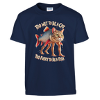 Trulimero Trulichina print on a navy kids t-shirt, front view