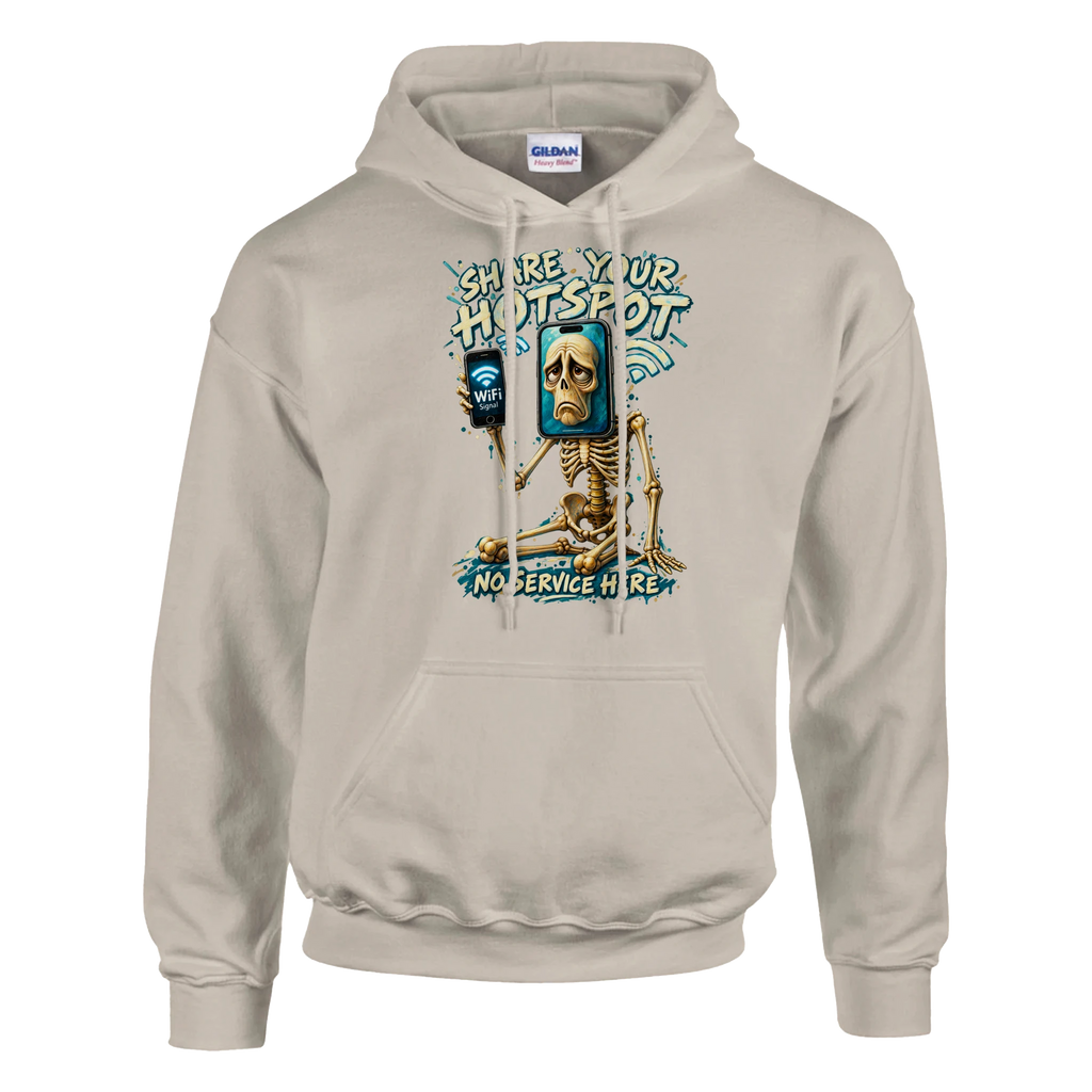Pot Hotspot print on a sand pullover hoodie, front view