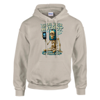 Pot Hotspot print on a sand pullover hoodie, front view