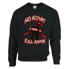 Guest 666 print on a black crewneck sweatshirt, front view