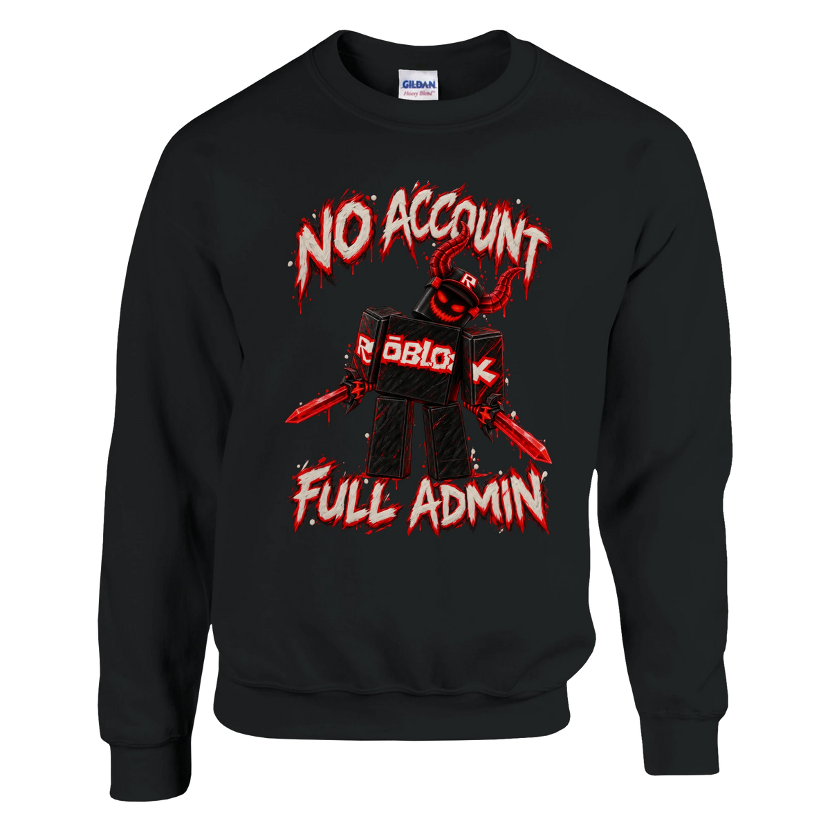 Guest 666 print on a black crewneck sweatshirt, front view