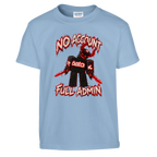 Guest 666 print on a light blue kids t-shirt, front view