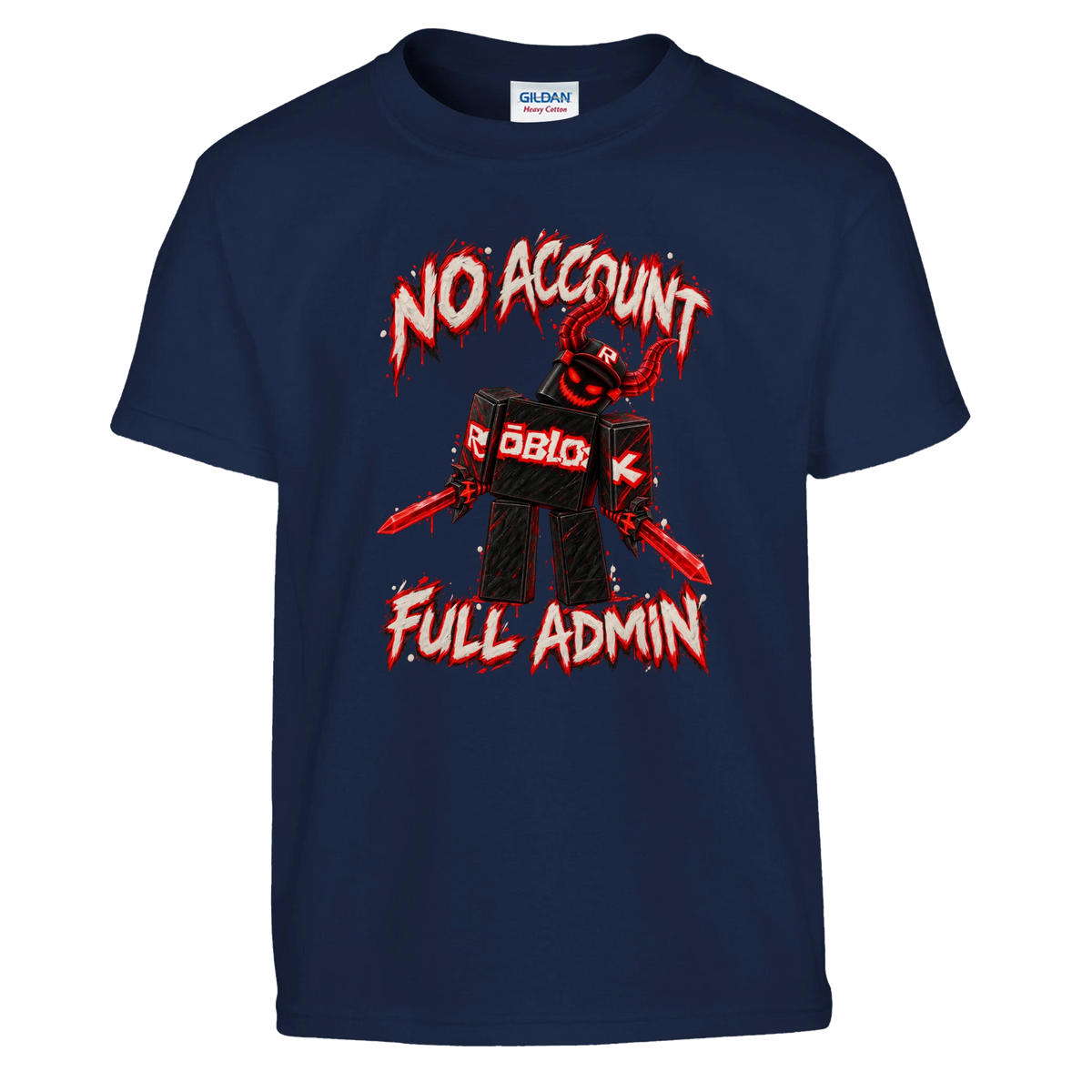 Guest 666 print on a navy kids t-shirt, front view