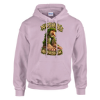 Brr Brr Patapim print on a light pink pullover hoodie, front view