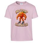 Odin Din Din Dun print on a light pink kids t-shirt, front view