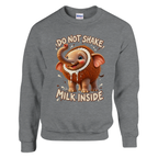 Cocofanto Elefanto print on a sport grey crewneck sweatshirt, front view