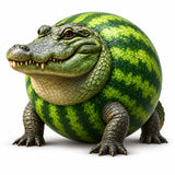 Glorbo Fruttodrillo, the brainrot crocodile with a watermelon for a body