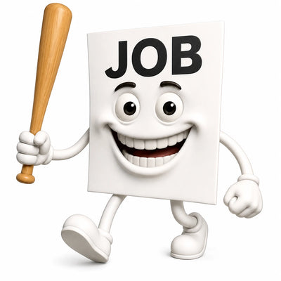 Job Job Job Sahur, the grinning job application brainrot character holding a wooden bat