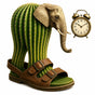 Lirili Larila, the cactus elephant brainrot character in sandals