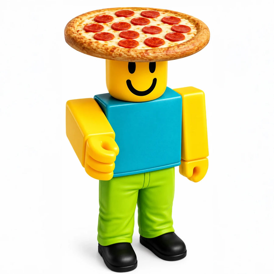 Noobini Pizzanini, the blocky brainrot character with a pepperoni pizza on its head