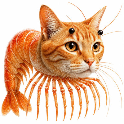 Trippi Troppi, the ginger cat head on a shrimp body brainrot character